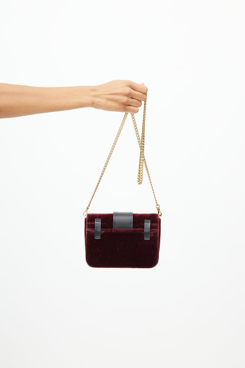 Prada Red 
Black Cahier Velvet Bag