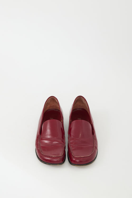 Prada Red Leather Loafer