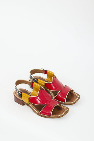 Prada Spring 2005 Red 
Multi Patent Sandal