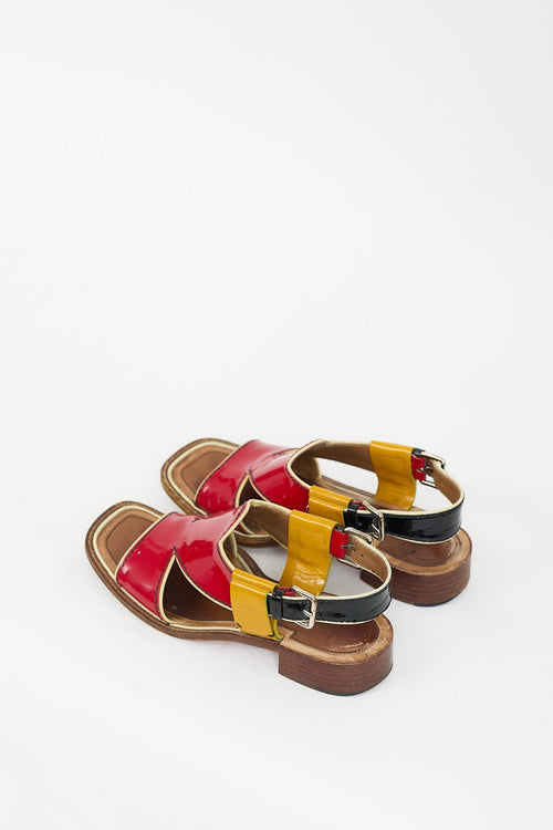 Prada Spring 2005 Red 
Multi Patent Sandal