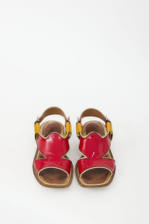 Prada Spring 2005 Red 
Multi Patent Sandal