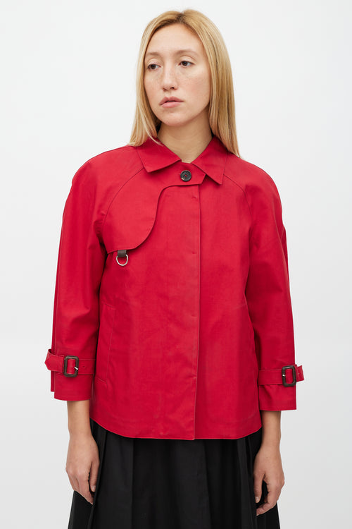 Prada Red Waxed Cotton Jacket