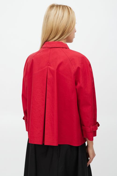 Prada Red Waxed Cotton Jacket