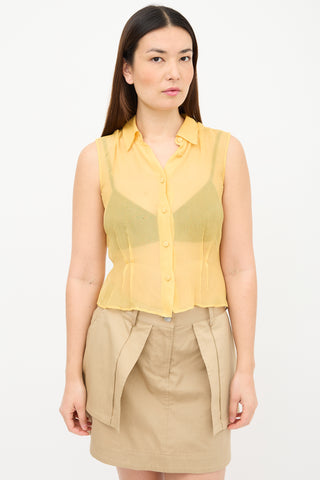 Prada Silk Crepon Top