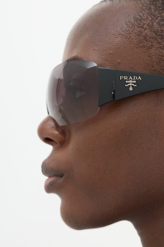 Prada SPR 22M Shield Sunglasses