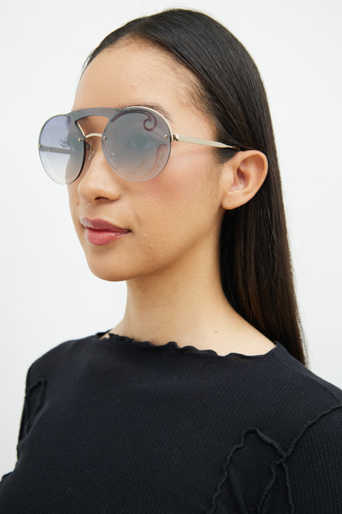 Prada Grey SPR65T ZVN-0D0 Sunglasses