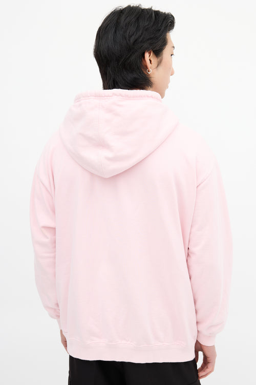 Prada SS 2021 Pink 
Black Graphic Hoodie