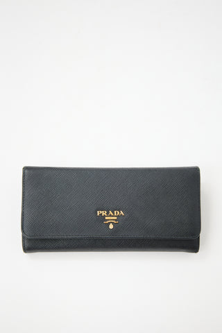 Prada Saffiano Leather Long Wallet