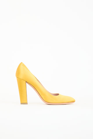 Prada Satin Round Toe Pump