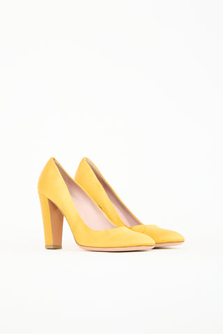 Prada Satin Round Toe Pump