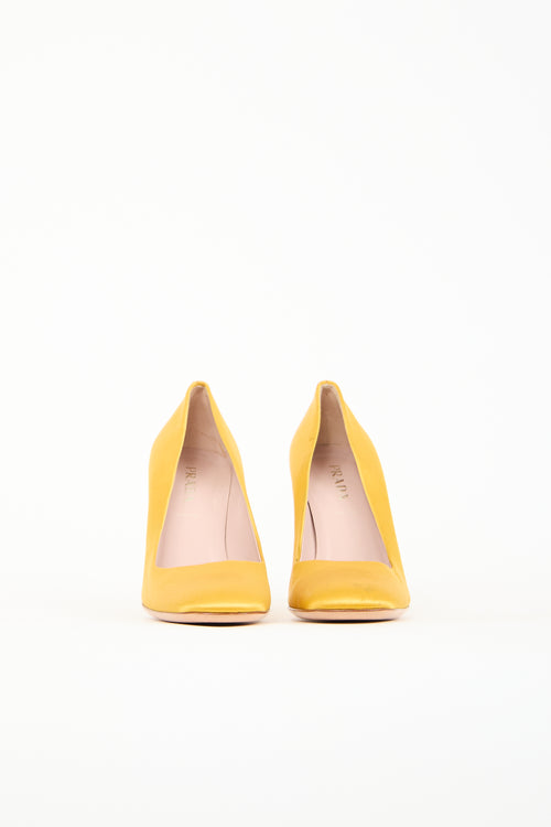 Prada Satin Round Toe Pump