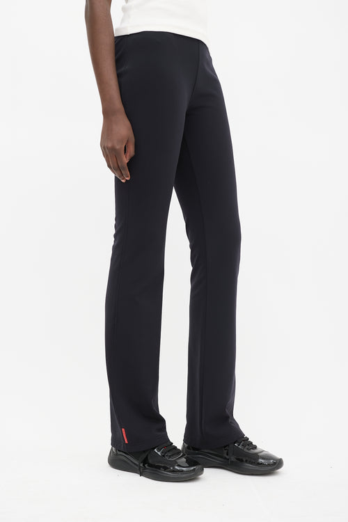 Prada Sport Black Flared Leg Sweatpant