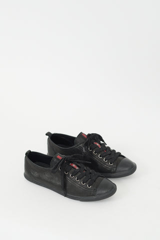 Prada Sport Black Leather Sneaker