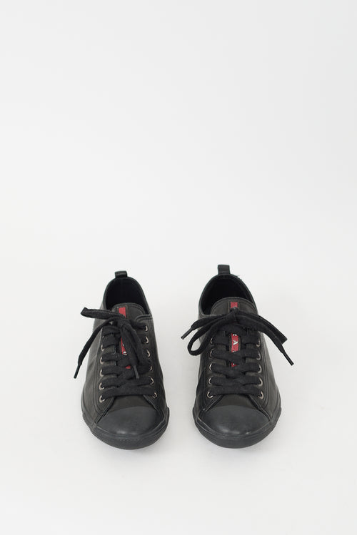 Prada Sport Black Leather Sneaker