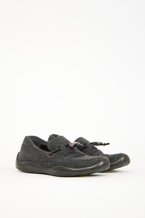 Prada Sport Grey Wool Loafer