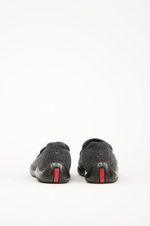 Prada Sport Grey Wool Loafer