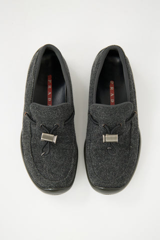 Prada Sport Grey Wool Loafer