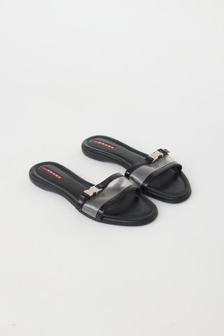 Prada Sport Vintage Black Buckle Sandal