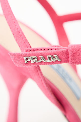 Prada Suede Strappy Heel