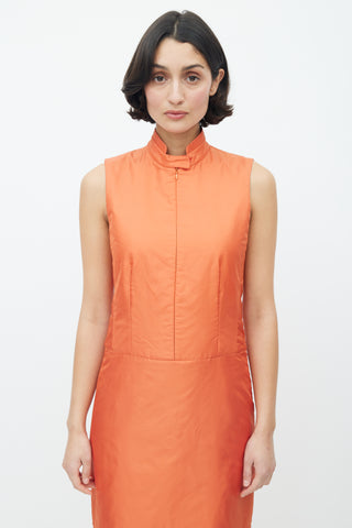 Prada Vintage Orange Nylon Dress