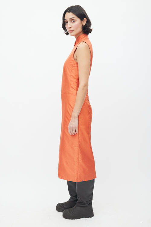 Prada Vintage Orange Nylon Dress