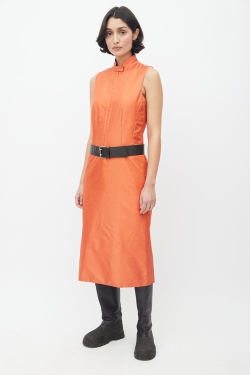 Prada Vintage Orange Nylon Dress