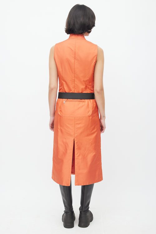 Prada Vintage Orange Nylon Dress