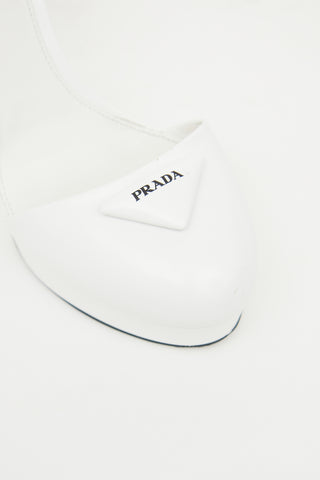 White Platform Logo Pump