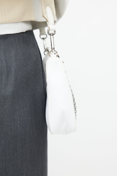 Prada White Re-Edition 2005 Mini Shoulder Bag