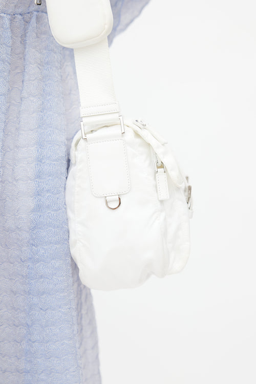 Prada White Re-Nylon Shoulder Bag