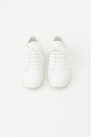 Prada White Leather Sneaker