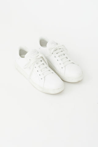 Prada White Leather Sneaker