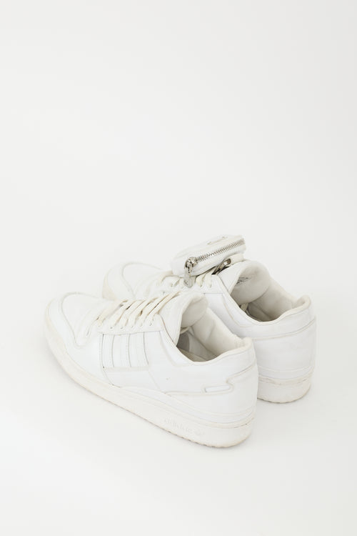 Prada X Adidas White Re-Nylon 
Leather Low Sneaker