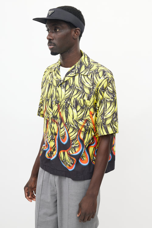 Prada Yellow 
Multicolour Banana Flame Shirt