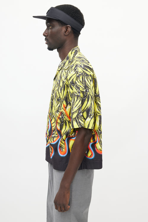 Prada Yellow 
Multicolour Banana Flame Shirt