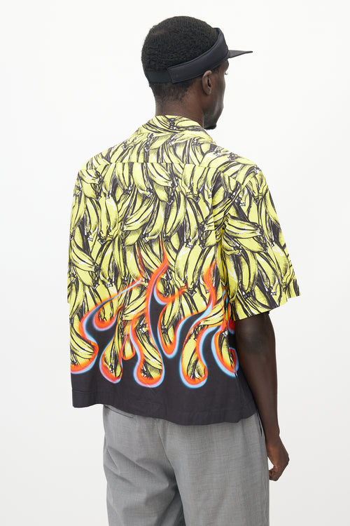 Prada Yellow 
Multicolour Banana Flame Shirt