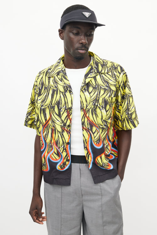 Prada Yellow 
Multicolour Banana Flame Shirt