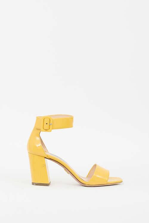 Prada Yellow Patent Leather Heel