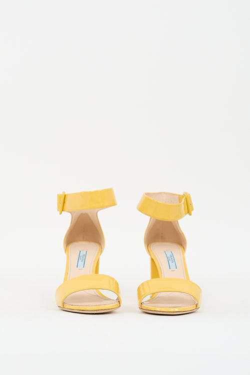 Prada Yellow Patent Leather Heel