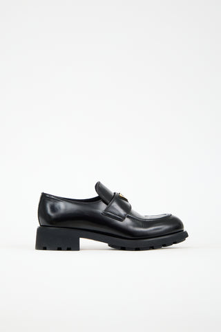 Prada Patent Leather Platfrom Penny Loafer