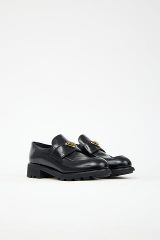 Prada Patent Leather Platfrom Penny Loafer