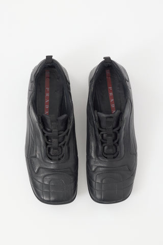 Prada Sport Vintage Black Leather Sneaker