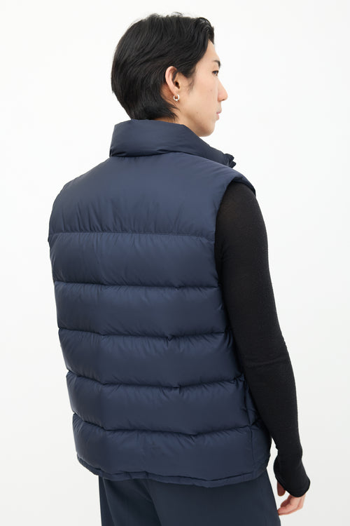 Prada Navy Padded Re-Nylon Down Vest