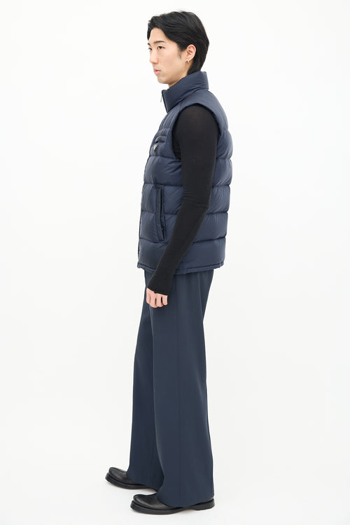 Prada Navy Padded Re-Nylon Down Vest