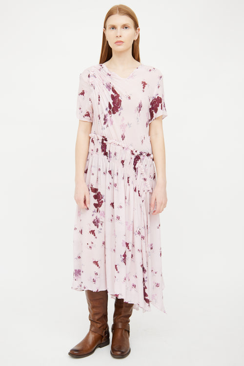 Preen Line Pink Floral Asymmetrical Dress