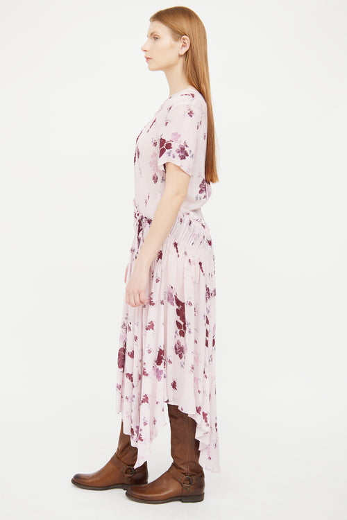 Preen Line Pink Floral Asymmetrical Dress