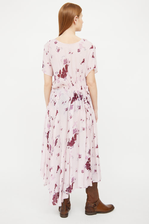 Preen Line Pink Floral Asymmetrical Dress