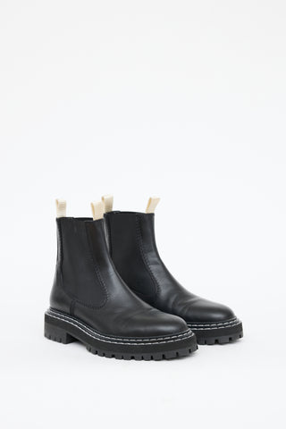 Proenza Schouler Black Leather Chelsea Boot