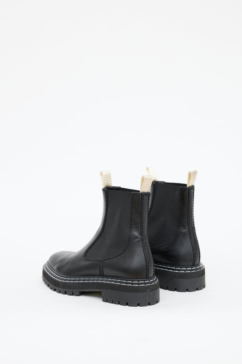 Proenza Schouler Black Leather Chelsea Boot