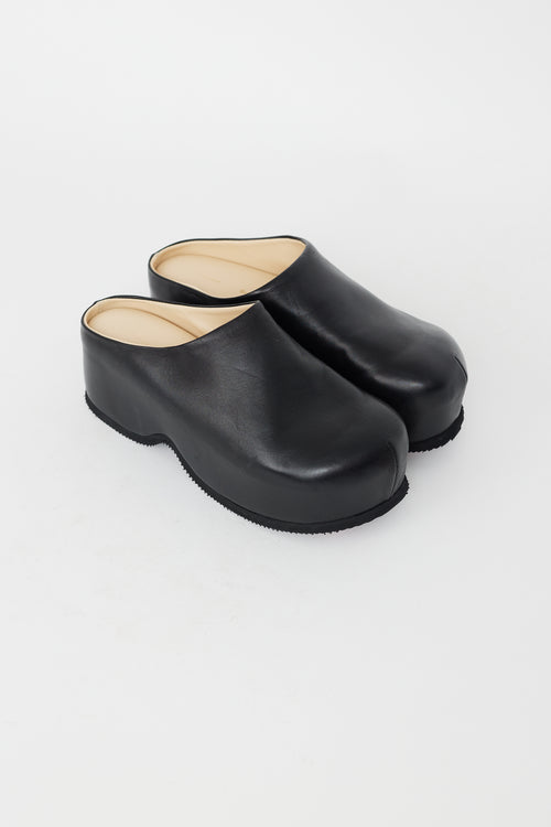 Proenza Schouler Black Leather Forma Clog